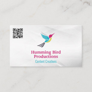 Humming Bird Logo   Visitekaartje QR-code