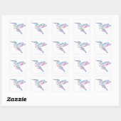 Humming Bird Vierkante Sticker (Vel)