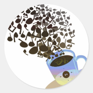 Humming_Tunes Ronde Sticker