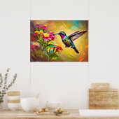 Hummingbird Abstracte kunst Poster (Keuken)