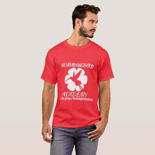 Hummingbird Academy White Logo T-shirt (Voorkant volledig)