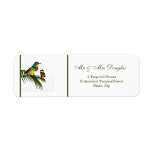 Hummingbird and butterfly etiket