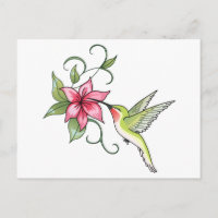 Hummingbird and Flower