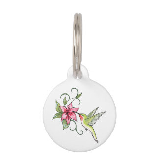 Hummingbird and Flower Huisdierpenning