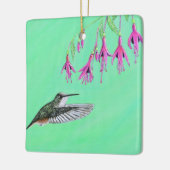 Hummingbird and Fuchsia Painting Keramisch Ornament (Links)