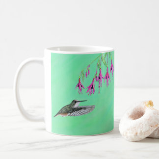 Hummingbird and Fuchsia Painting Koffiemok