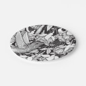 Hummingbird and fuchsia papieren bordje (Gekanteld)