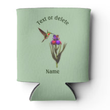 Hummingbird and Iris Flower Personalized