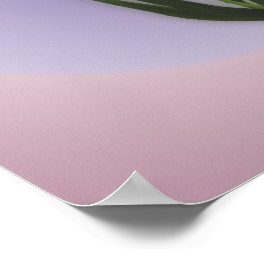 Hummingbird and Iris Flower Personalized Poster (Hoek)