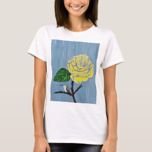 Hummingbird and Roos in the Rain Painting T-shirt