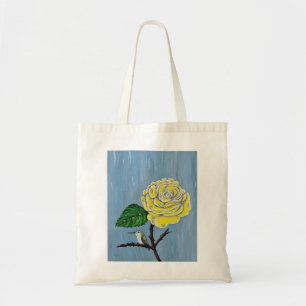 Hummingbird and Roos in the Rain Painting Tote Bag