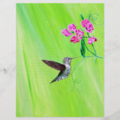 Hummingbird and Sweet Peas Painting (Voorkant)