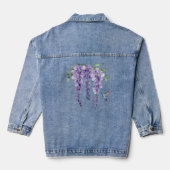 Hummingbird and Wisteria Denim Jacket (Achterkant)