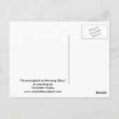 Hummingbird at Morning Glory bird art Briefkaart (Achterkant)