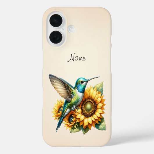 Hummingbird avec Fleurs Coque-Mate coque iphone (Verso)