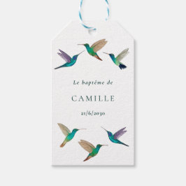 Hummingbird Baptism Cadeaulabel