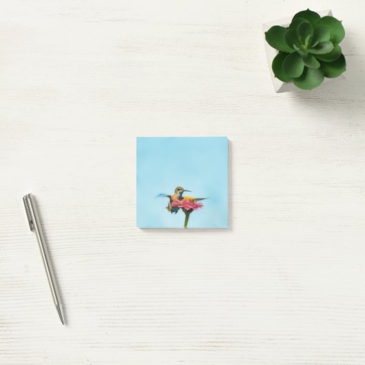 Hummingbird Bird Art Natuur Post It Note Pad (Kantoor)