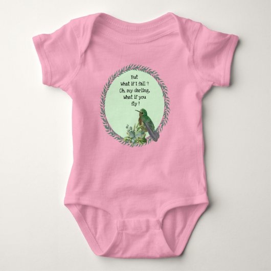 Hummingbird Bird Baby Bodysuit (Voorkant)