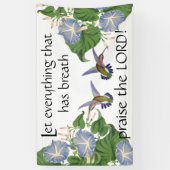 Hummingbird Bird Flowers Pauze Christelijk Spandoek (Verticaal)