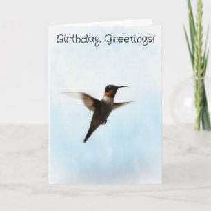 Hummingbird Bird Lover Verjaardag Kaart