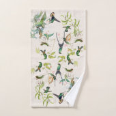 Hummingbird Bird Nest Orchid Flower Bath Set Bad Handdoek (Handdoek)