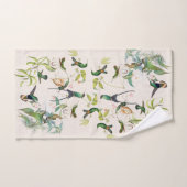Hummingbird Bird Nest Orchid Flower Bath Set Bad Handdoek (Handdoek)
