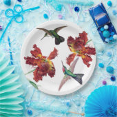 Hummingbird Bird Tulip Flowers Paper Bord (Feest)