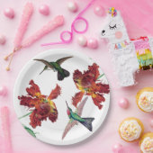 Hummingbird Bird Tulip Flowers Paper Bord (Feest)
