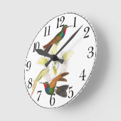 Hummingbird Bird Wildlife Floral Horloge murale (Angle)