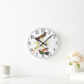 Hummingbird Bird Wildlife Floral Horloge murale (Maison)