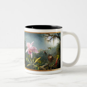 Hummingbird Bird Wildlife Floral Tweekleurige Koffiemok