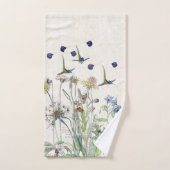 Hummingbird Birds Catsear Flowers Bath Towel Set Bad Handdoek (Handdoek)