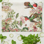 Hummingbird Birds Honeysuckle Flower Kitchen Towel Theedoek (Gevouwen)