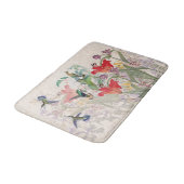 Hummingbird Birds Red Lily Flowers Bathmat Badmat (Gekanteld)