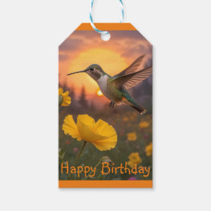 Hummingbird Birthday Cadeaulabel