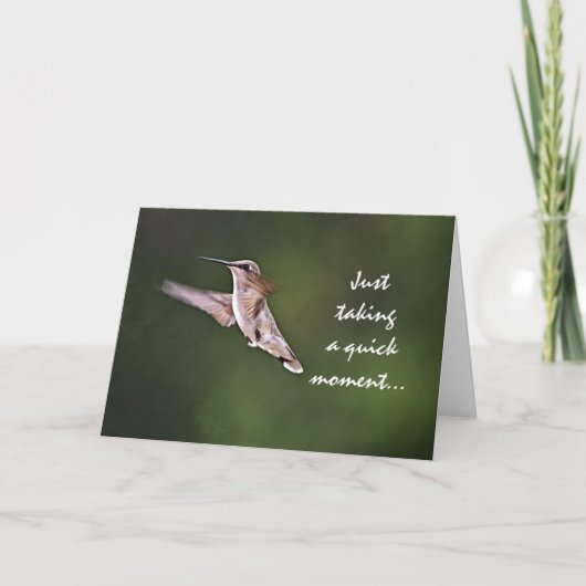 Hummingbird Birthday Card Kaart (Voorkant)
