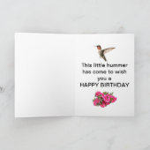 Hummingbird Birthday Kaart (Binnen)