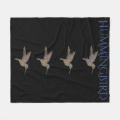Hummingbird Black fleece deken. Deken (Voorkant (Horizontaal))