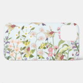 Hummingbird bloementuin illustratie Case-Mate iPhone case (Achterkant (horizontaal))