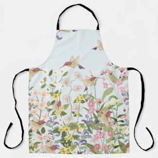 Hummingbird bloementuin  illustratie schort