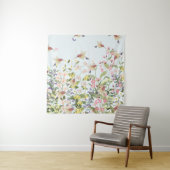 Hummingbird bloementuin  illustratie wandkleed (In situ)