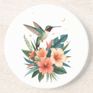 Hummingbird Bloom Sandstone Coaster Zandsteen Onderzetter