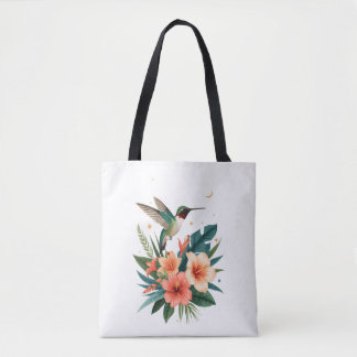 Hummingbird Bloom Tropical Botanical Bag Draagtas