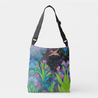 Hummingbird Blooms Crossbody Bag Tas