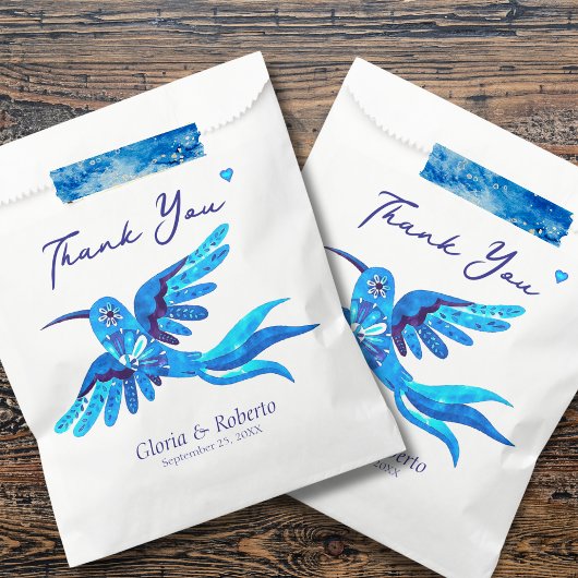 Hummingbird Boho Mexicaine Mariage Favor Sacs