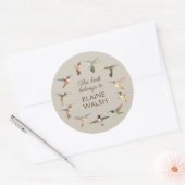Hummingbird Book Bord Ronde Sticker (Envelop)