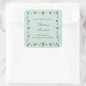 Hummingbird Bookplate Vierkante Sticker (Tas)