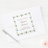 Hummingbird Bookplate Vierkante Sticker (Envelop)