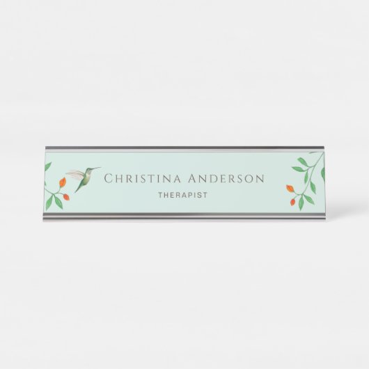 Hummingbird   bureau naambordje (Voorkant)