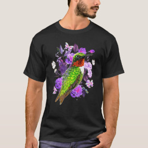 Hummingbird Butterfly Flowers Schattigee Hummingbi T-shirt